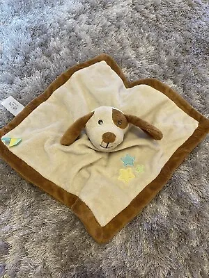 £13.99 • Buy Tesco With Love Cream Brown Puppy Dog Stars Baby Comforter Blanket Soft Toy Dou
