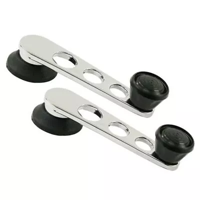 Vw Bug Window Winder To 1967. Custom Chrome With Black Trim Pair • $24.95