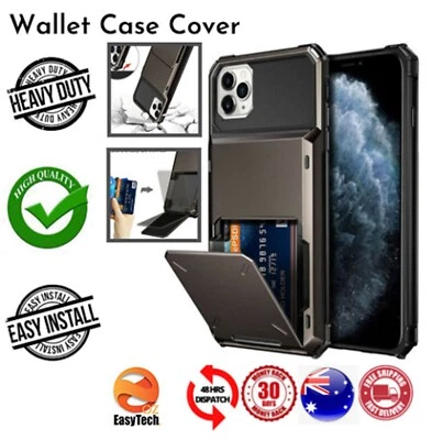 $12.62 • Buy For IPhone 13 11 12 Pro Max XR 7 8 Plus Wallet Card Slot Holder Armor Case Cover