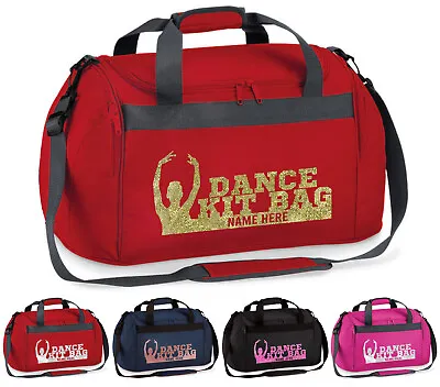 Personalised Girls Dance Bag Holdall Glitter Ballet School Any Name Gymnast Kit • £14.99