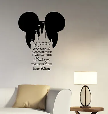 Walt Disney Quote Wall Decal Castle Vinyl Sticker Poster Art Print Decor Hq80 • $29.89