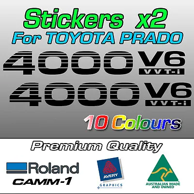 4000 V6 VVTi Stickers For Toyota Prado X2 . Damaged Paint Versions Available • $7.73