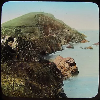 £15 • Buy Glass Magic Lantern Slide HILL NEAR ILFRACOMBE C1900 PHOTO DEVON