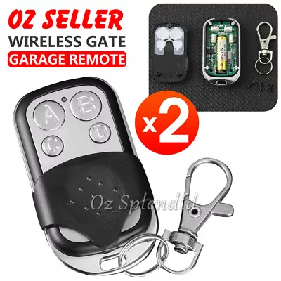 2x Universal Cloning Remote Control Key Fob For Car Garage Door Electric Gate OZ • $10.45