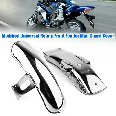 $88.99 • Buy Motorcycle Scooter Refit Rear&Front Fender Splash Proof Mudguard Cover Universal