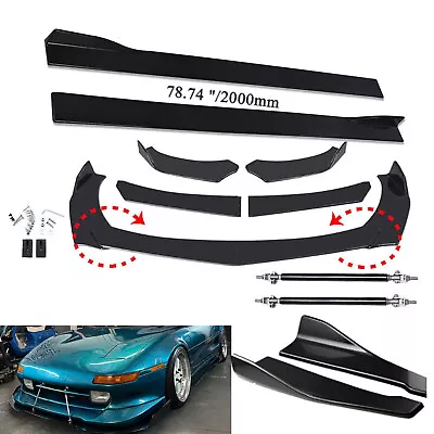 Front Bumper Chin Lip Splitter Spoiler Body Kit+Strut Rods For Toyota MR2 • $79.99