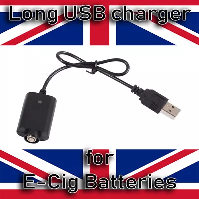 USB CHARGER  23CM Long For CE4  EGO EVOD E CIG PEN VAPE SHISHA BATTERIES • £2.95