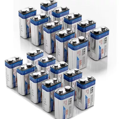 EBL 9v Battery USB Rechargeable Lithium 6f22 Block 9volt Li-ion  Lot • $86.99