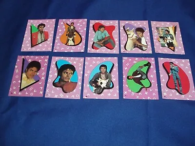 10  Michael Jackson Topps Series 1 Sticker Trading Cards Mint 1984 (set 5) • $3