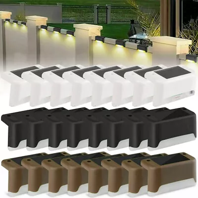 4-16 Pcs Solar LED Bright Deck Lights Outdoor Garden Patio Railing Path Lighting • $20.98