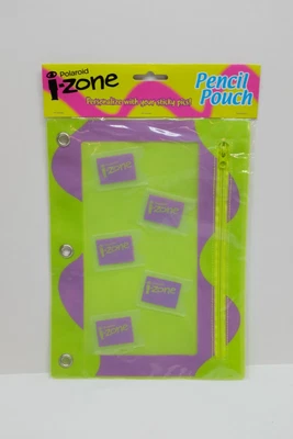 £14.60 • Buy NOS NEW Vtg 90s Polaroid I-Zone Instant Camera PENCIL POUCH Neon Green Purple