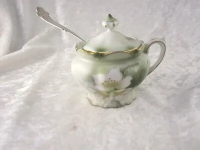 R.S Prussia Covered Sugar Bowl / Spoon • $25