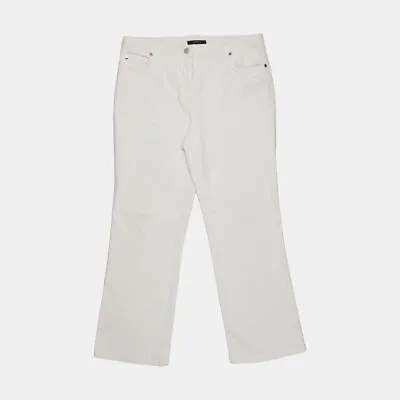 Jaeger High Rise Jeans / Size L / Womens / White / Cotton / RRP £40 • £10.80