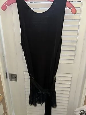 Michael Kors Black Lace Tank Side Tie Size Medium NWT • $9