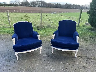 Pair Of Vintage French Style Armchairs • £375