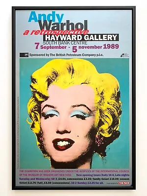 Andy Warhol Rare 1989 Litho Print Framed Exhbt Poster   Turquoise Marilyn   1964 • $3850