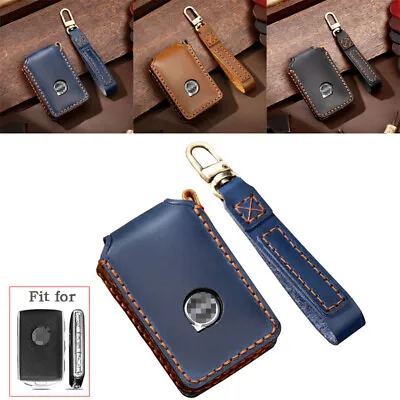 Genuine Leather Remote Car Key Cover Case For Volvo XC40 XC60 S90 V90 2017 2018 • $17.89