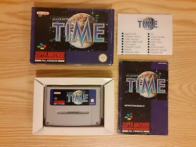 SNES Illusion Of Time Boxed With Instructions And Map - PAL Version • £25