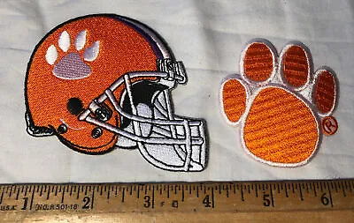 Lot Of 2 University Of Clemson Tigers Iron On Patch NCAA Football Helmet Logo • $6.25