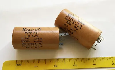 1 NOS Mallory FP 1  40 Mfd 300 Twist Lock Can Capacitor • $14.99