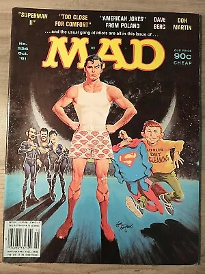 MAD Magazine No. 226 October 1981 Super Duper Man II Too Gross For Comfort  • $6.99