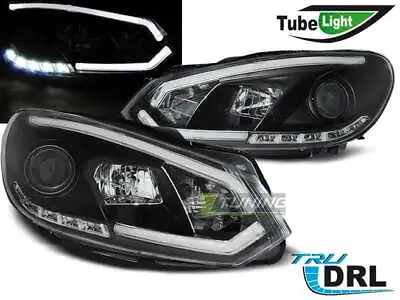 Headlights LED DRL Inside LTI Light Tube For VW GOLF 6 VI 08-12 Black FreeShip U • $589.79