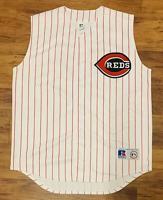 Rare Vintage Authentic Russell Cincinnati Reds MLB Deion Cruz Jersey Size L • $41.99