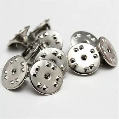 25/50/100x Silver Metal HAT PIN BACKS Tac Lapel Pins Butterfly Clasp For BADGES • £4.38