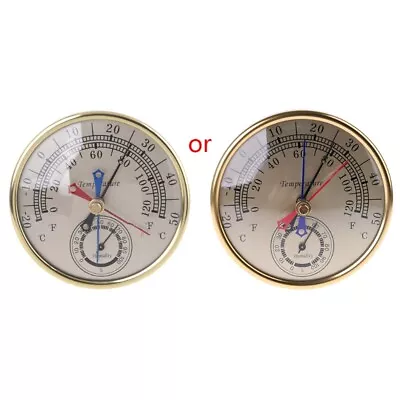 5  Min Max Thermometer Hygrometer Wall Mount Hanging Analog Temperature Humidity • £13.34