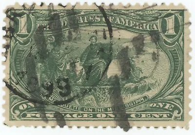 $4 • Buy US Scott 285 1c Green Perforated 12 VF Used 1898 Trans Mississippi Exposition 