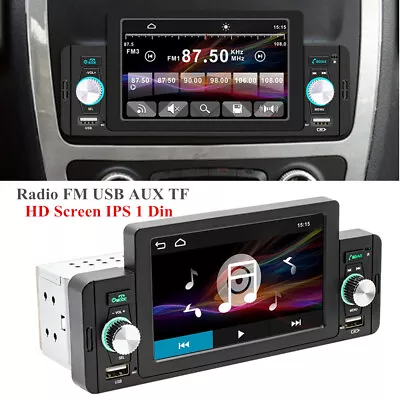US 5  HD Screen IPS 1 Din Car Stereo Radio FM USB AUX TF MP3 MP5 Player Dash×1 • $75.59