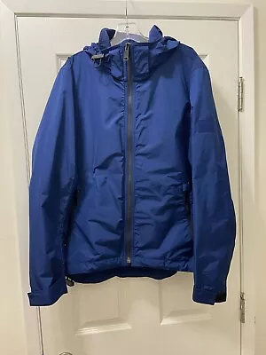 Burberry Men’s EUR 56 (XL To XXL) Water-Resistant Jacket Blue With Hood • $179