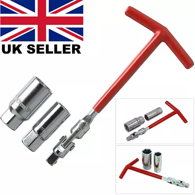 Flexible Spanner Socket 16MM/21MM T-Bar T-Handle 4-17 Spark Plug Removal Tools • £5.75