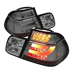 Spyder For BMW E46 3-Series 99-01 4Dr Light Bar Style LED Tail Lights Smoke • $332.76