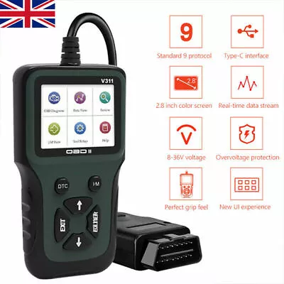 Mercedes W203 W204 W205 Fault Code Reader OBD2 Diagnostic Scanner Tool V311 UK • $49.79