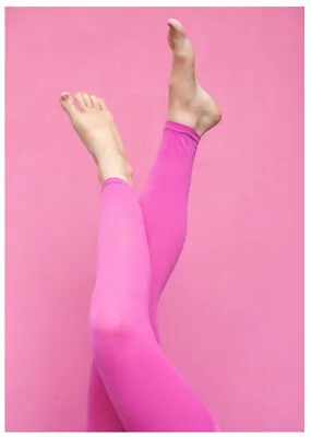 Gudrun Sjoden Size XXL 22 Hot Pink 'Wild Rose' Footless Tights - Recycled Fibres • £12.50