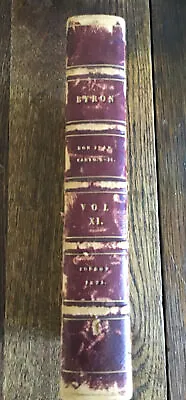 The Works Of Lord Byron Volume 11 Poetry Fine Binding 1825 Don Juan Canto • £35.62