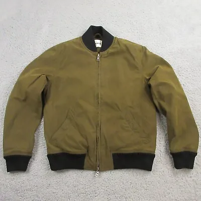 Buck Mason Mens Bomber Jacket Size XS Pilot Flight Flyers Aviator Varsity Olive • $64.98