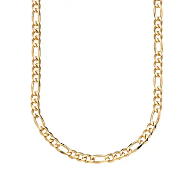 9ct Yellow Gold FIGARO Curb Chain Necklace 3mm 16 18 20 22 24 Inch • £134.95