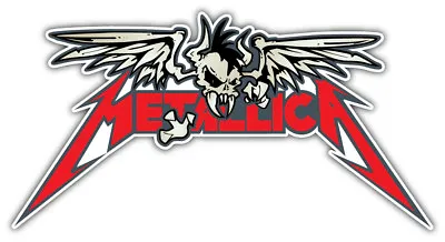 Metallica Skull Logo Sticker Car Bumper Decal - 3'' 5'' 6'' Or 8'' • £3.37