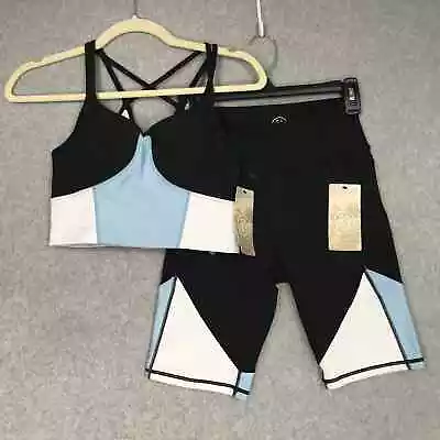 Sage Collective Set Small Outfit Bra Bike Short Active Exercise Yoga Running • $48