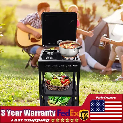 4 Burners Outdoor Camping Stove System With Windscreen Gas Cooker 300000 BTU  • $102