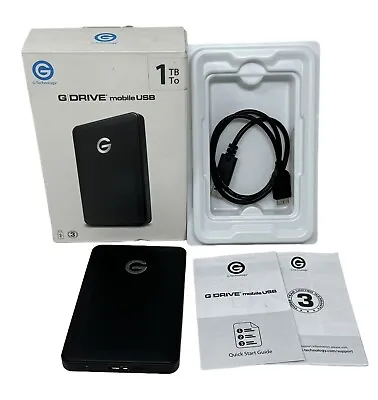 G Technology G-Drive Mobile USB 3.0 1TB Black External Hard Drive • $29.95