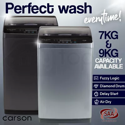 CARSON Top Load Washing Machine Laundry Automatic Washer Dry LED Display 7KG 9KG • $435