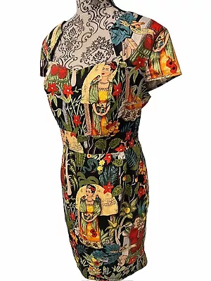 GRACE KARIN Women's Size 2XL 50s Vintage Pencil Dress Cap Sleeve Wiggle Dress • $39.99