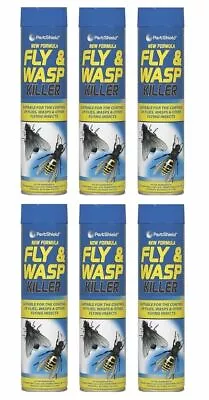 6 X Pestshield Fly & Wasp Flying Insect Killer Spray 300ML • £12.99