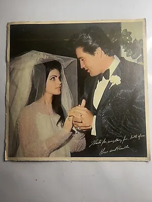 PHOTO: Elvis Presley & Priscilla Wedding CLAMBAKE LP INSERT BONUS 1967 - RARE • $49.98