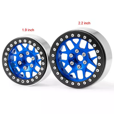 Alloy 1.9 / 2.2  Beadlock Wheel Rim For 1/10 RC Crawler Axial SCX10  Wraith TRX6 • £12.79