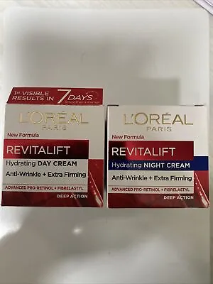 L’Oréal Revitalift Day And Night Creams 50ml X 2 • £14.49