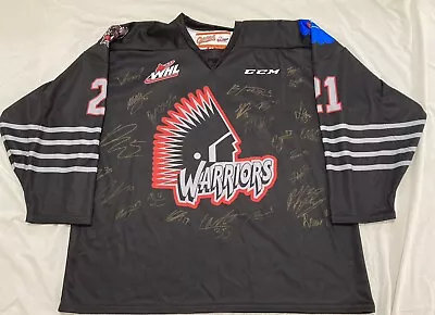 2021-22 MOOSE JAW WARRIORS Team Autographed Jersey CHL CCM Real Canadian Store! • $49.99